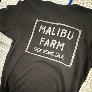 Malibu Farm Size Small Soft Cotton Tee restaurant merch MALIBU
